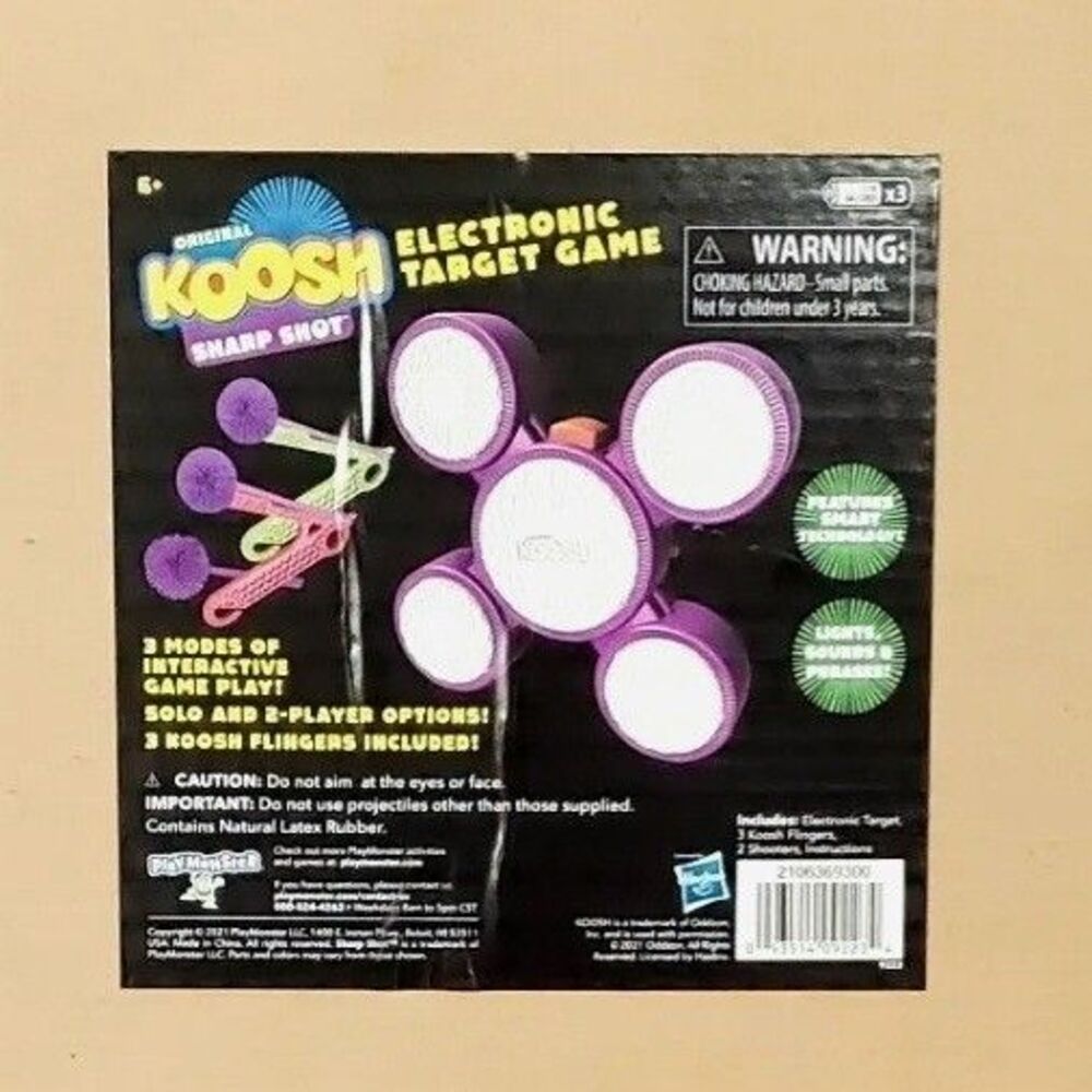 Koosh Sharp Shot Interactive Target W/ 3 Ways To Play W/ Friends Or Solo Ages 6+